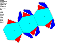 Paper Model of Hexagonal Dipyramidal Form (-6)