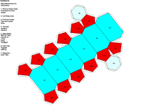 Paper Model of Hexagonal Trapexohedral Form (6 2 2)