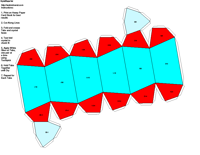 Paper Model of Hexagonal Ditrignal Dipyramidal Form (-6 m2)