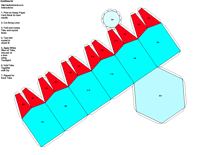 Paper Model of Hexagonal Dihexagonal Pyramidal Form (6mm)